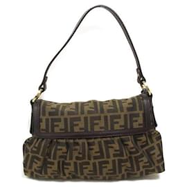 Fendi-Fendi Zucca Canvas Chef Flap Bag Canvas Crossbody Bag 8BN445 in excellent condition-Other