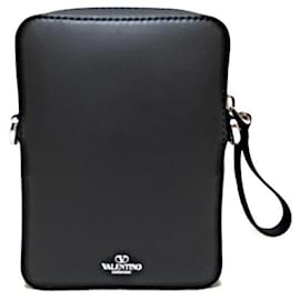 Valentino-Valentino Leather Logo Crossbody Bag  Leather Crossbody Bag 3Y2b09430NI in Excellent condition-Other