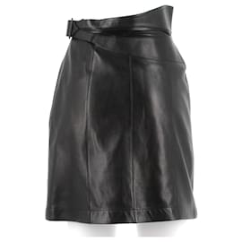 Alaïa-ALAIA Faldas T.fr 38 Cuero-Negro