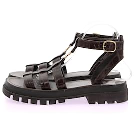 Céline-CELINE Sandalen T.EU 39 Leder-Braun