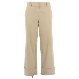 Pantalones Prada T.International S Algodón Beige