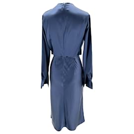 Autre Marque-LILYSILK Vestidos T.US 4 Seda-Azul