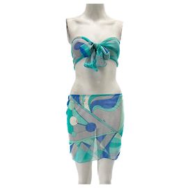 Maillot de bain Emilio Pucci T.International S Polyester Turquoise