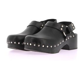 RE/DONE Pantoletten & Clogs T.EU 37 Leder Schwarz