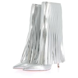 Autre Marque-BETTINA VERMILLON Botas T.UE 37 Cuero-Plata