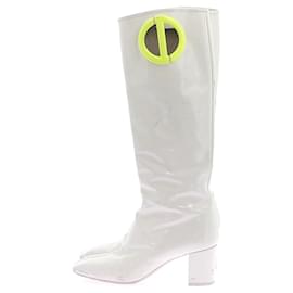 Dior-Botas DIOR T.UE 39 Cuero-Blanco