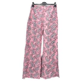 LAURENCE BRAS Calça T.fr 38 Algodão Rosa