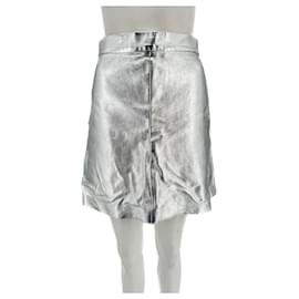 Autre Marque-ARKET  Skirts T.International S Leather-Metallic