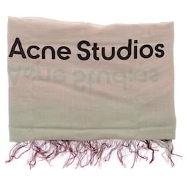 Acne-ACNE STUDIOS Bufandas T.  Algodón-Rosa