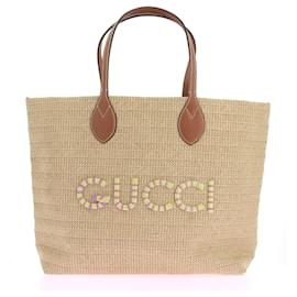 Gucci-GUCCI  Handbags T.  Wicker-Beige