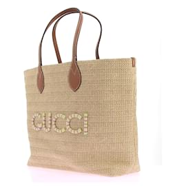Gucci-GUCCI Handtaschen T.  Wicker-Beige