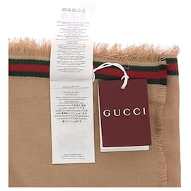 Gucci-GUCCI Bufandas T.  Seda-Beige