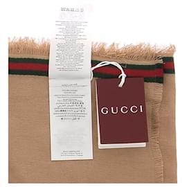Gucci-GUCCI  Scarves T.  silk-Beige
