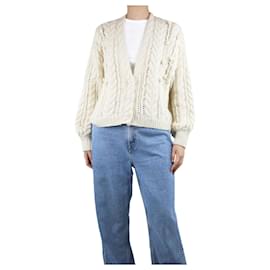 Ulla Johnson-Cream chunky cable-knit cardigan - size M-Cream