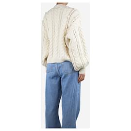 Ulla Johnson-Cream chunky cable-knit cardigan - size M-Cream