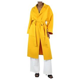 Loewe Sun yellow belted wool-blend coat - size XS Yellow