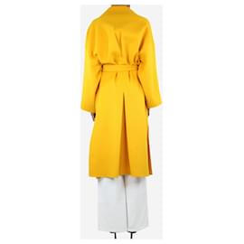 Loewe-Casaco misto de lã com cinto amarelo sol - tamanho XS-Amarelo