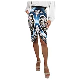 Peter Pilotto-Blue printed skirt - size UK 8-Other