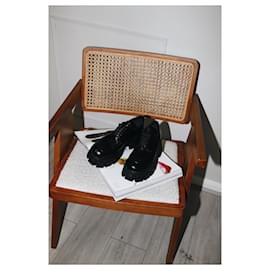 Prada-Schwarze klobige Derby-Schuhe aus Leder - Größe EU 39-Schwarz