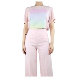 Stella Mc Cartney-Rosa bedrucktes T-Shirt – Größe UK 4-Pink