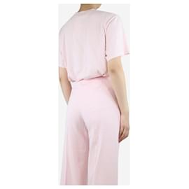 Stella Mc Cartney-Rosa bedrucktes T-Shirt – Größe UK 4-Pink