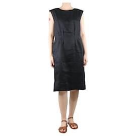 Autre Marque-Black sleeveless gathered midi dress - size UK 10-Black