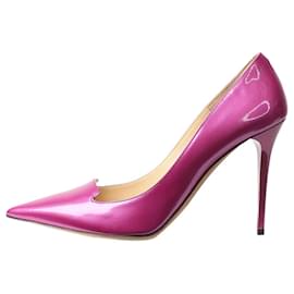 Jimmy Choo-Pink patent pointed-toe pumps - size EU 39.5-Pink