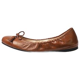 Prada Brown elasticated leather ballet flats - size EU 38 Brown