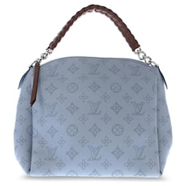 Louis Vuitton-Louis Vuitton Blue Monogram Mahina Babylone Chain BB-Blue,Light blue