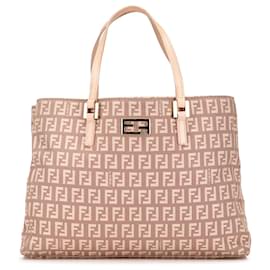 Fendi-Fendi Brown Zucchino Tote-Brown,Beige