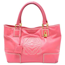 Loewe-LOEWE Pink Anagram Handbag-Pink