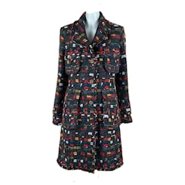 Chanel-Abrigo de tweed con botones Jewel Gripoix de París / Edimburgo.-Multicolor