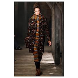 Chanel-Paris / Edinburgh Jewel Gripoix Knöpfe Tweed Mantel-Mehrfarben