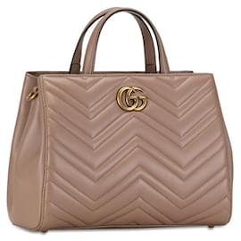 Gucci-Gucci GG Marmont Matelassé Handtasche Lederhandtasche 448054 In sehr gutem Zustand-Andere