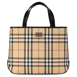 Burberry-Burberry House Check Canvas Handbag Canvas Handbag in Good condition-Other