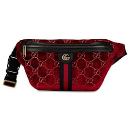 Gucci-Riñonera Gucci De Terciopelo GG Riñonera De Lona 574968 en buen estado-Otro