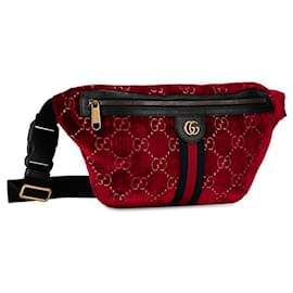 Gucci-Gucci GG Velvet Belt Bag Canvas Belt Bag 574968 in good condition-Other