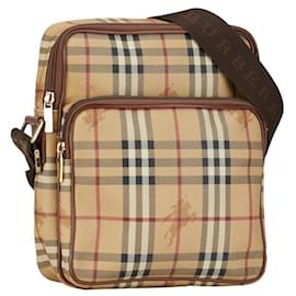 Burberry-Burberry Haymarket Check Canvas Crossbody Bag Canvas Crossbody Bag in Good condition-Other