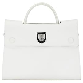 Dior-Dior Ever 2WAY Leather Handbag White-White