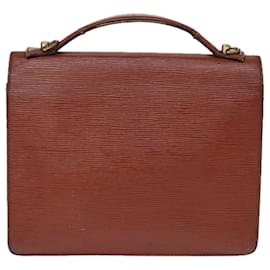 Louis Vuitton-LOUIS VUITTON Epi Monceau Hand Bag Brown M52123 LV Auth bs13999-Brown