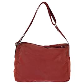 Prada-PRADA Shoulder Bag Nylon Red Auth 73454-Red