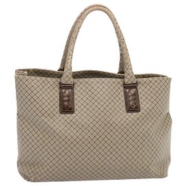 Autre Marque BOTTEGA VENETA Sac Cabas PVC Beige Auth bs13924 Beige