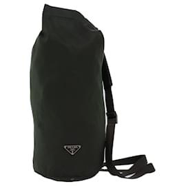 Prada-PRADA Shoulder Bag Nylon Khaki Auth 72120-Khaki