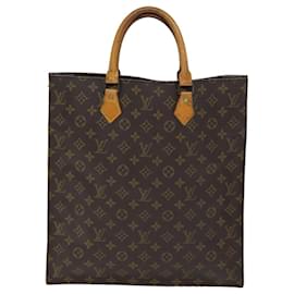 Louis Vuitton-LOUIS VUITTON Monogram Sac Plat Hand Bag M51140 LV Auth 72887-Monogram