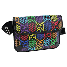 Gucci-GUCCI GG Psychedelic Body Bag PVC Leder Mehrfarbig 598113 Auth yk11515-Mehrfarben