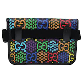 Gucci-GUCCI GG Psychedelic Body Bag PVC Leder Mehrfarbig 598113 Auth yk11515-Mehrfarben