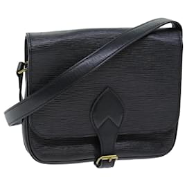 Louis Vuitton-LOUIS VUITTON Epi Cartouchiere MM Shoulder Bag Black Noir M52242 LV Auth 72336-Black