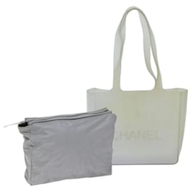 Chanel-CHANEL Tote Bag Vinilo Claro CC Auth bs13945-Otro