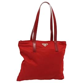 Prada-PRADA Tote Bag Nylon Red Auth 73334-Red