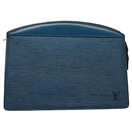 Louis Vuitton-LOUIS VUITTON Epi Trousse Crete Pouch Blue M48405 LV Auth 72996-Blue